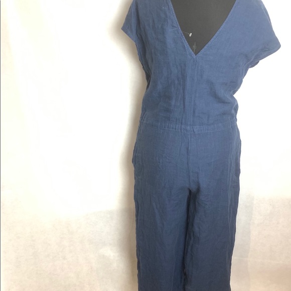 🆕Anthro Cloth & Stone 100% Linen Wide Leg Crop. S - Picture 4 of 8